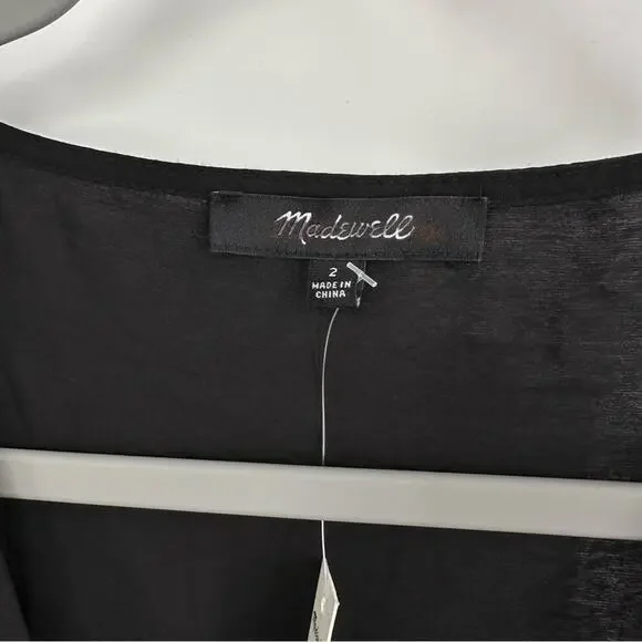 Madewell “The Ariana”  Black Midi Dress - Picture 4 of 13